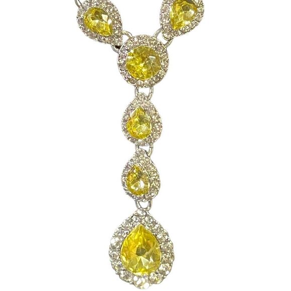 NWT Charter Club Crystal Lariat Necklace, 17" + 2" Extender - Picture 3 of 6